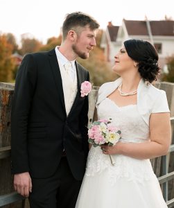 syksyinen hääkuva